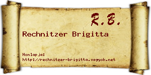 Rechnitzer Brigitta névjegykártya